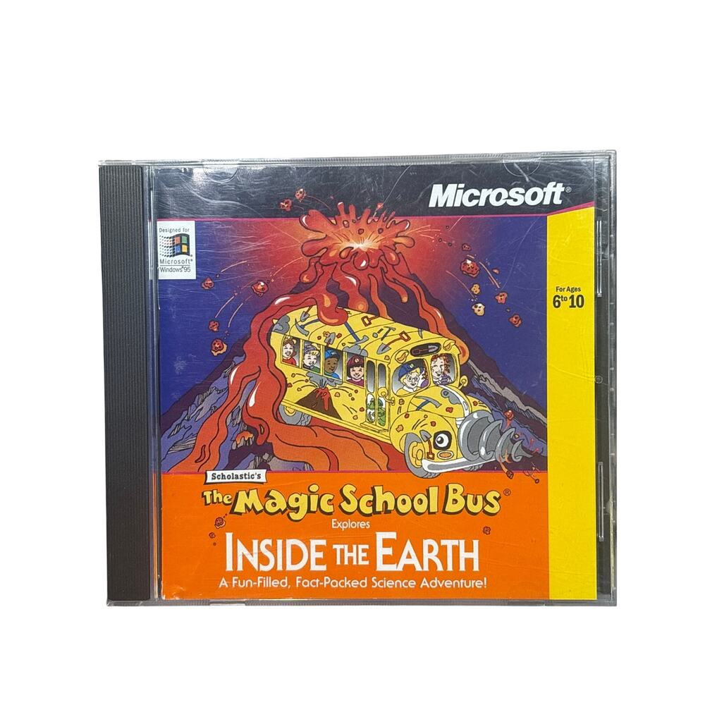 Microsoft - The Magic School Bus - Inside The Earth PC Game Scholastic